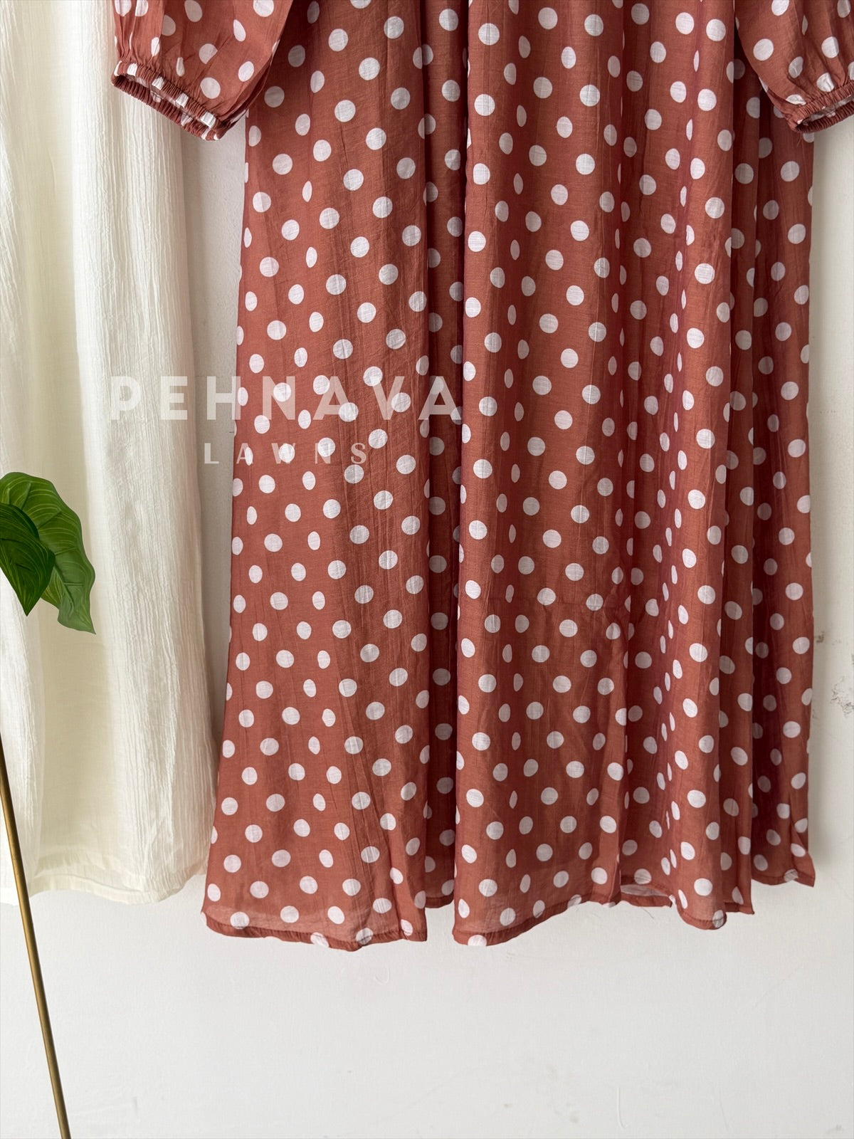 Polka Dot Printed Imported Suit 6176