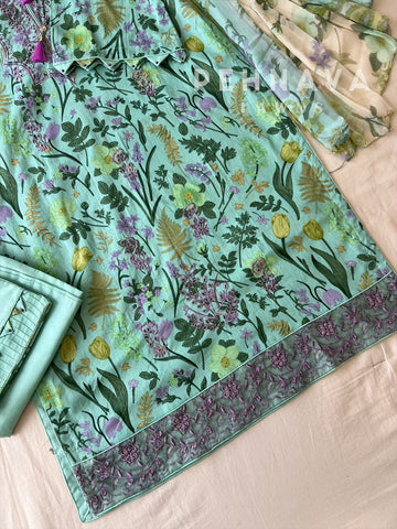 Unstitched  Lawn Suit-1406