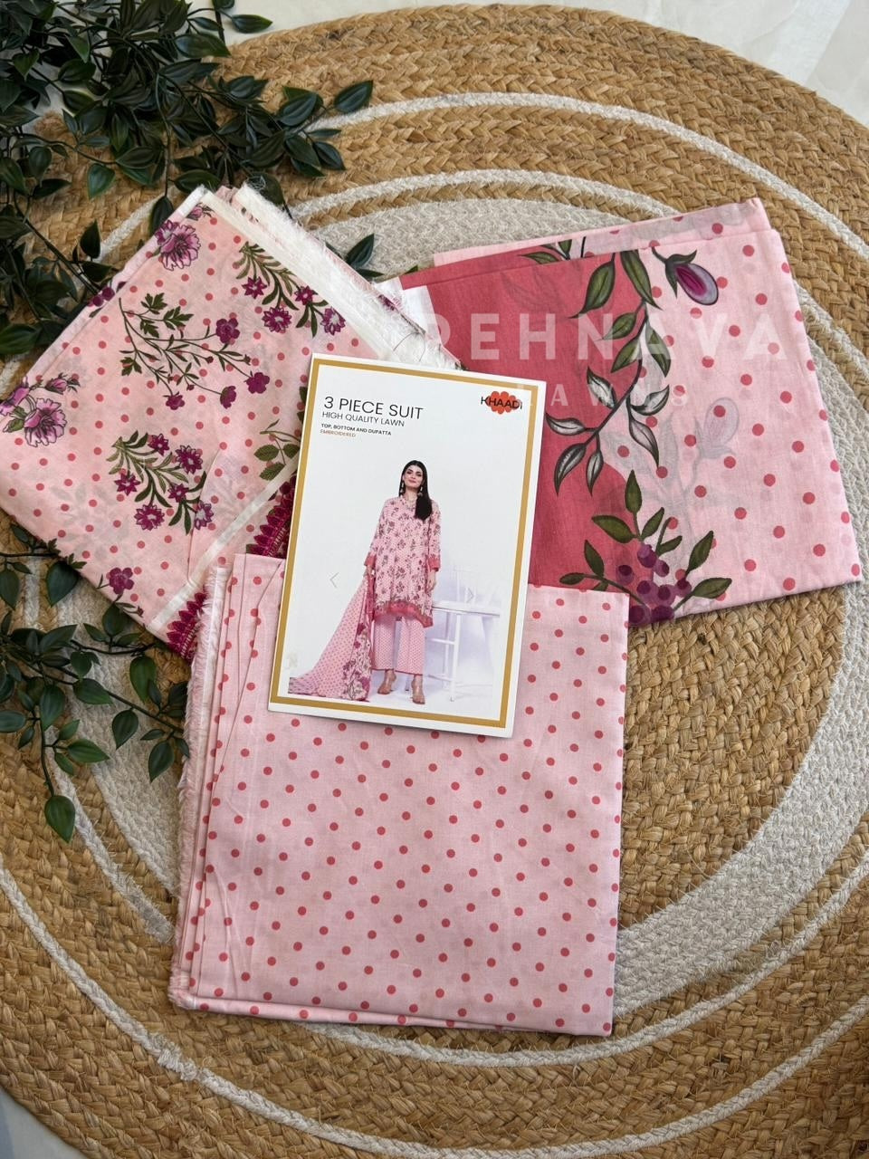 Premium Khaadi Embroidered Lawn Suit-16