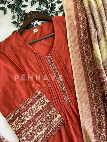 Pure Cotton Printed Suit Set - Pehnava Lawns