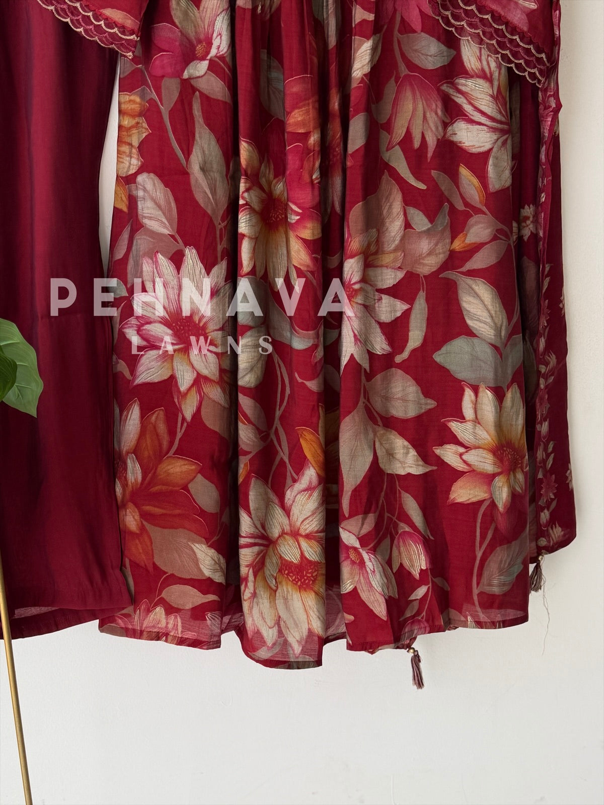 Mirror Embellished Printed Suit-13136