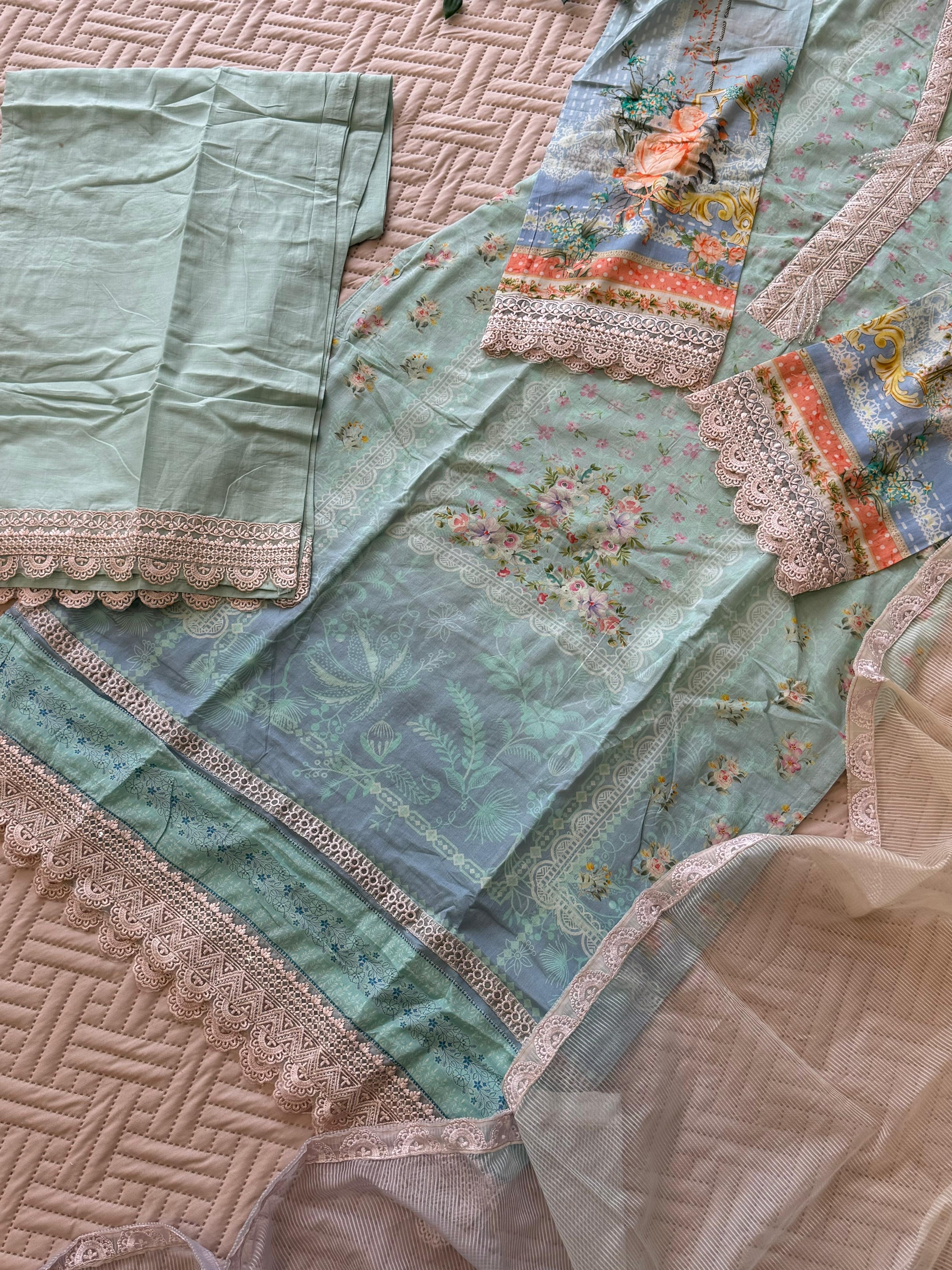 Cotton Printed Casual Suit-1