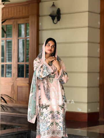 Signature Embroidered lawn Unstitched Suit 1519