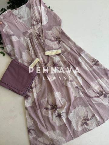 Soft Floral Luxe Cotton Coord Set - Pehnava Lawns
