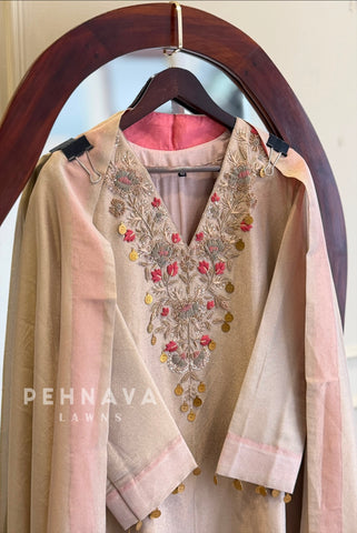 Zardozi Embroidered Yoke Suit Set