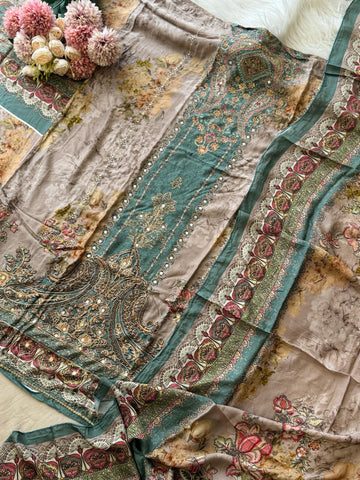 Dual Shade Muslin Suit-198