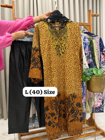 Signature Embroidered Three Piece Set
