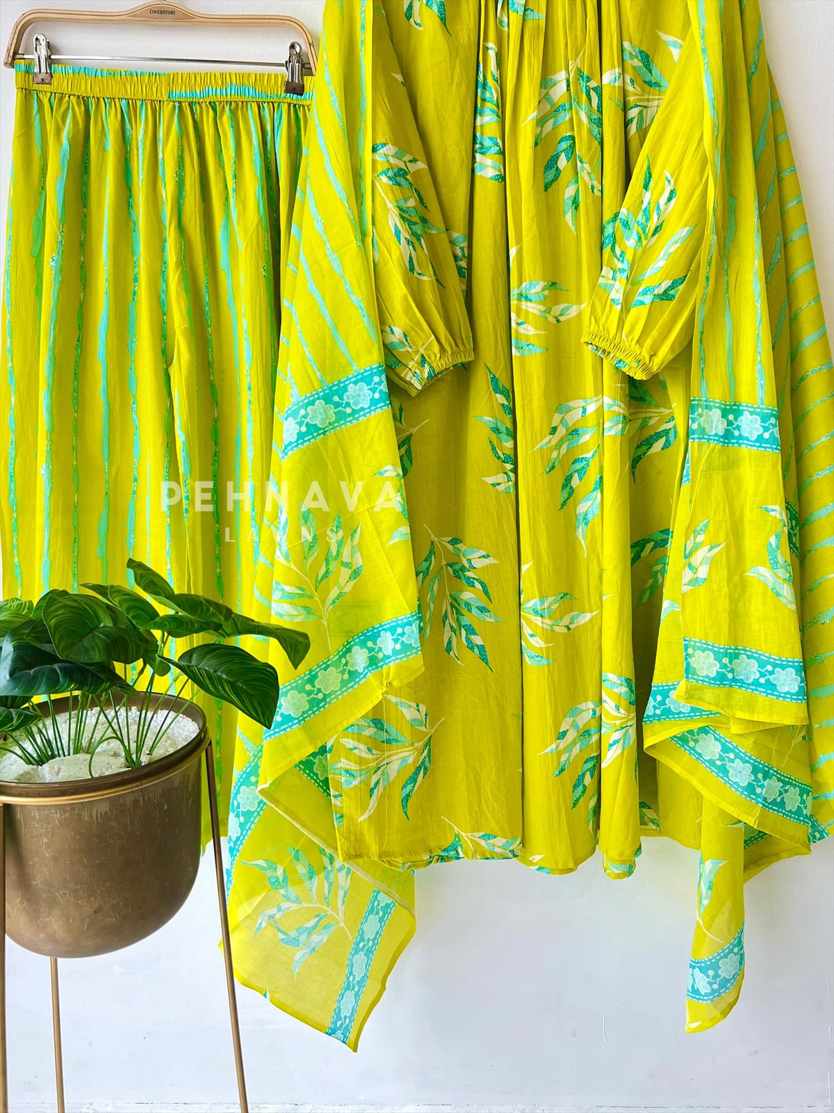 Cotton Suit-Plazzo with Dupatta