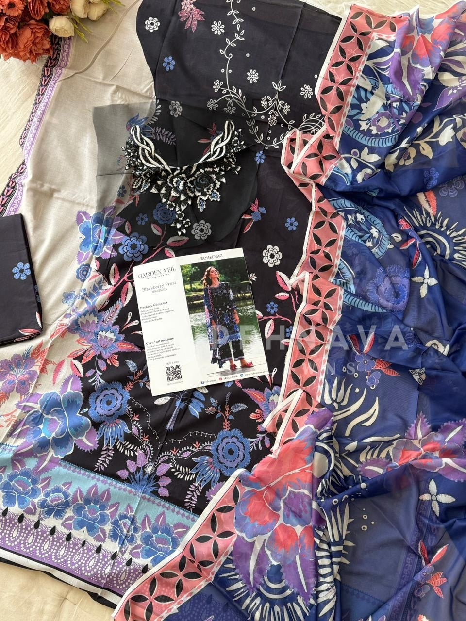 Printed Lawn Collection-BLACKBERRY FROST