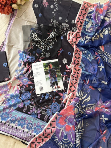 Printed Lawn Collection-BLACKBERRY FROST