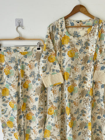 Pure cotton 2 peice co-od suit 9017