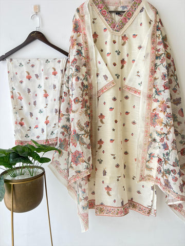 Printed Linen Cotton Suit