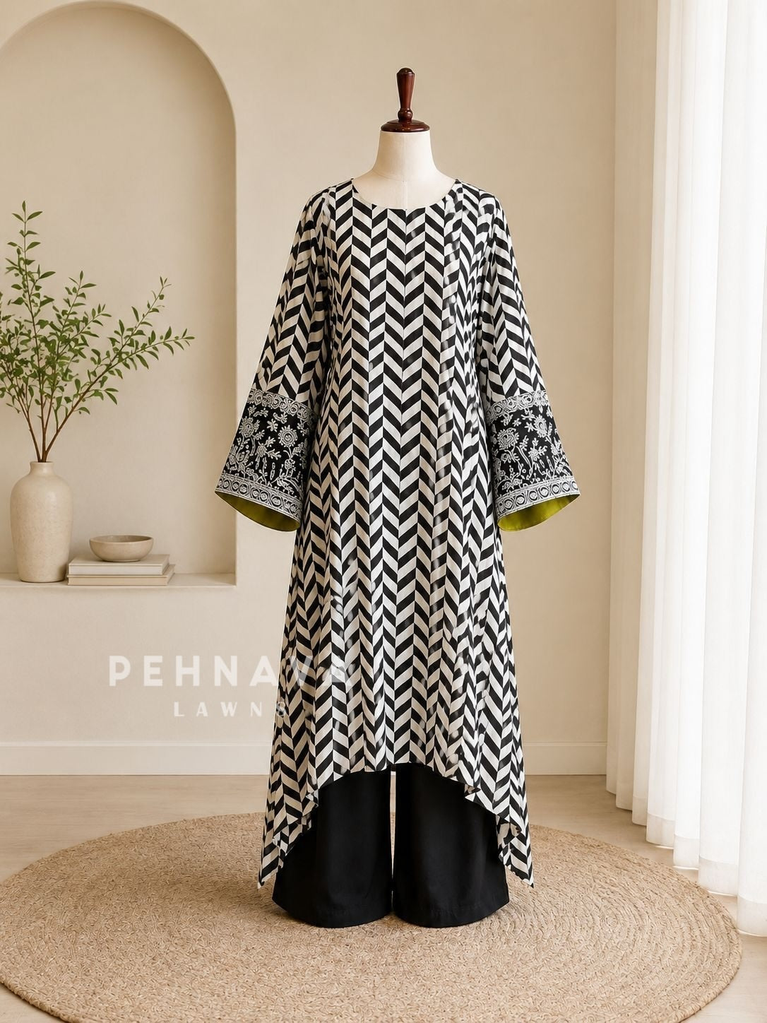 Sleeve Embroidered Two Piece Set 5197