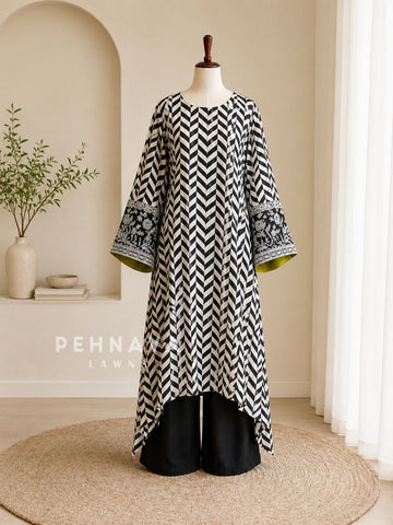 Sleeve Embroidered Two Piece Set 5197