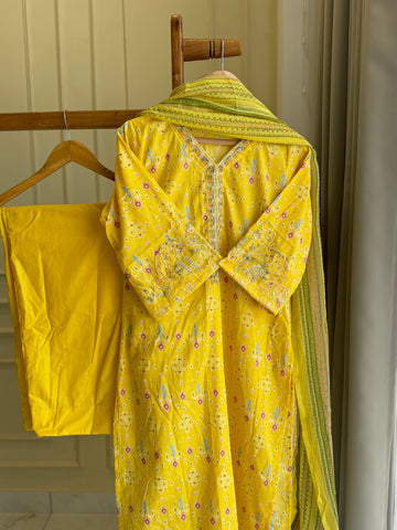 Modern Cutwork Suit-1004