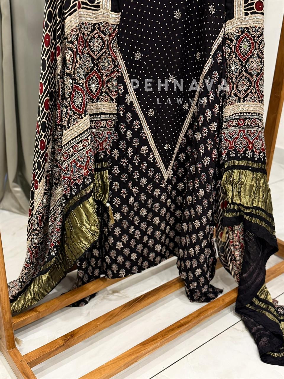 Ajrak Printed Unstitched Suit