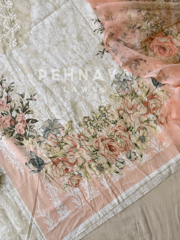 Signature Floral Printed Lawn Unstitched Suit-1892