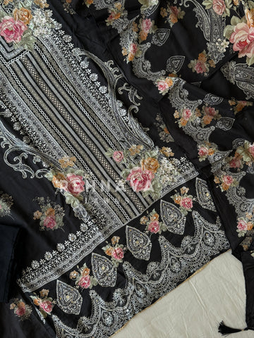 Muslin Unstitched Suit-KT-342 - Pehnava Lawns