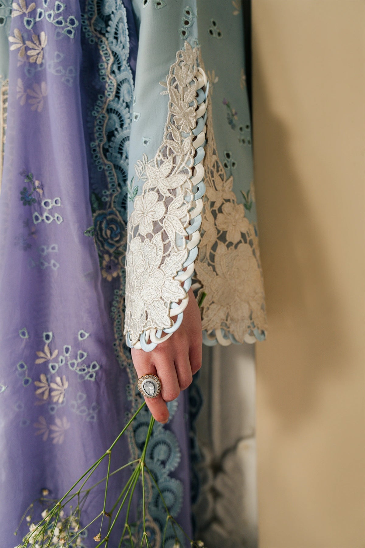 Sundas Ahad Premium Suit-ICE BLUE EL-05
