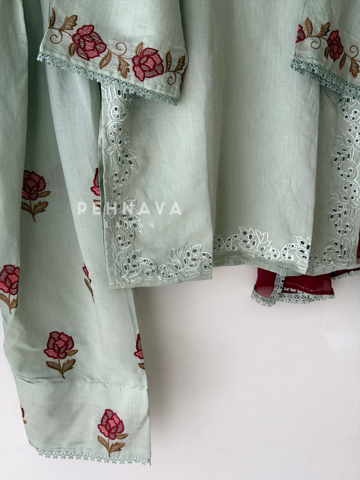 Floral Embroidered Farshi Salwar-LRC311