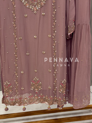 Premium Handworked Chiffon Suit-4326