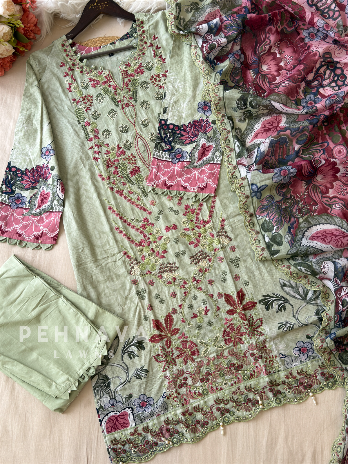 Printed Embroidered Ready to Wear Suit-2105 - Pehnava Lawns