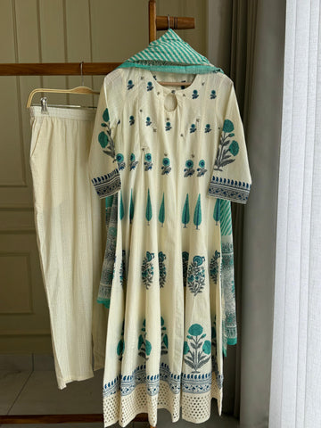 Cotton Floral-Anarkali-3589