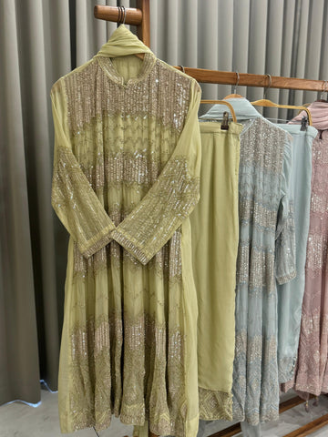 Premium handworked anarkali suit