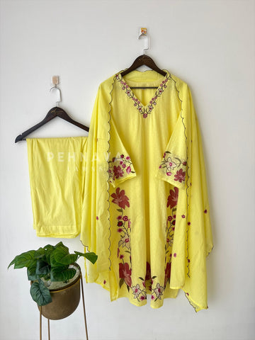 Cotton Applique Detailed Suit-3739 - Pehnava Lawns