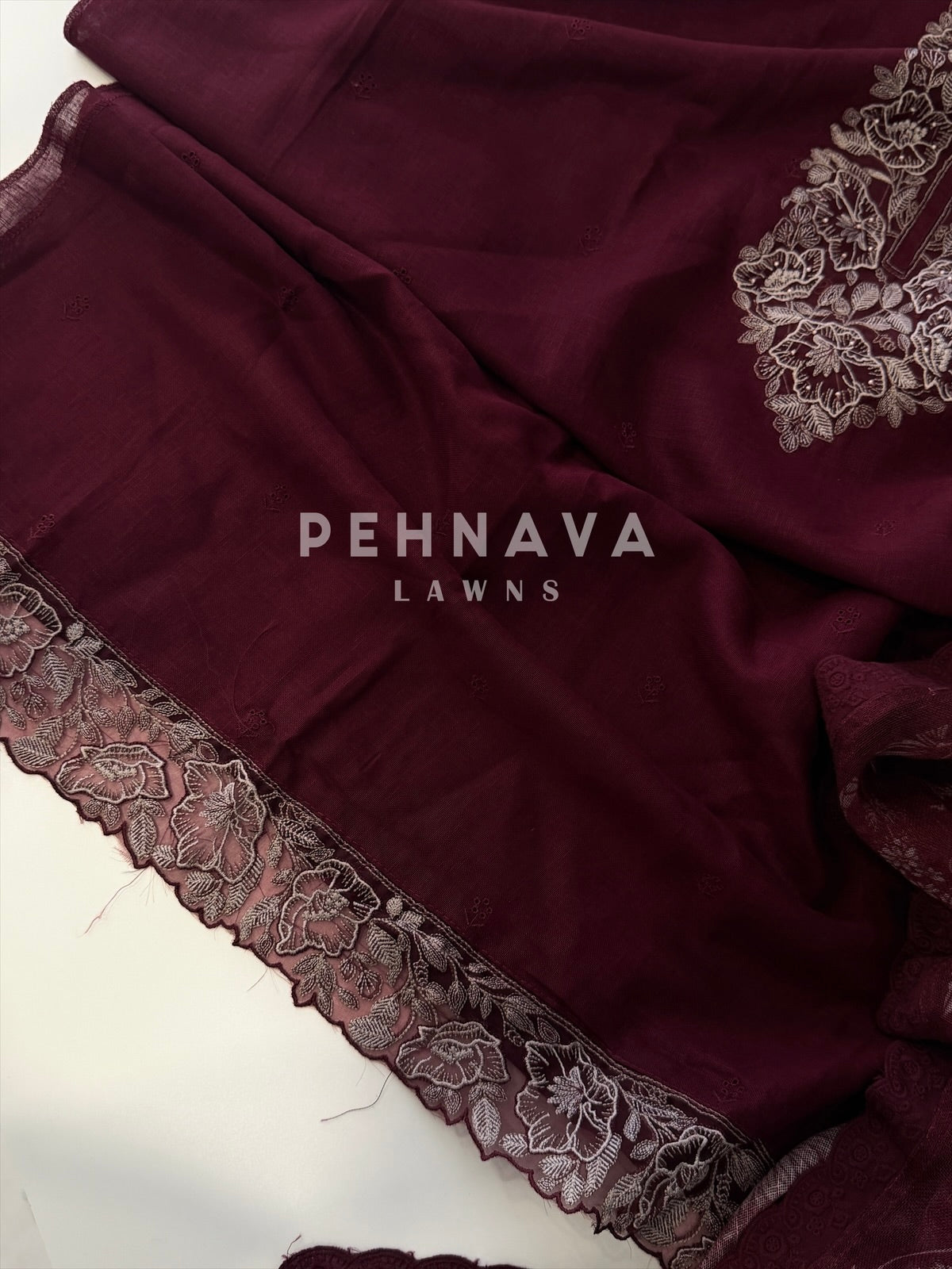 Paisley Embroidered Unstitched Ensemble