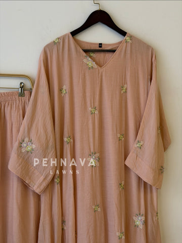 Floral Embroidered Two Piece Suit Set SN5218
