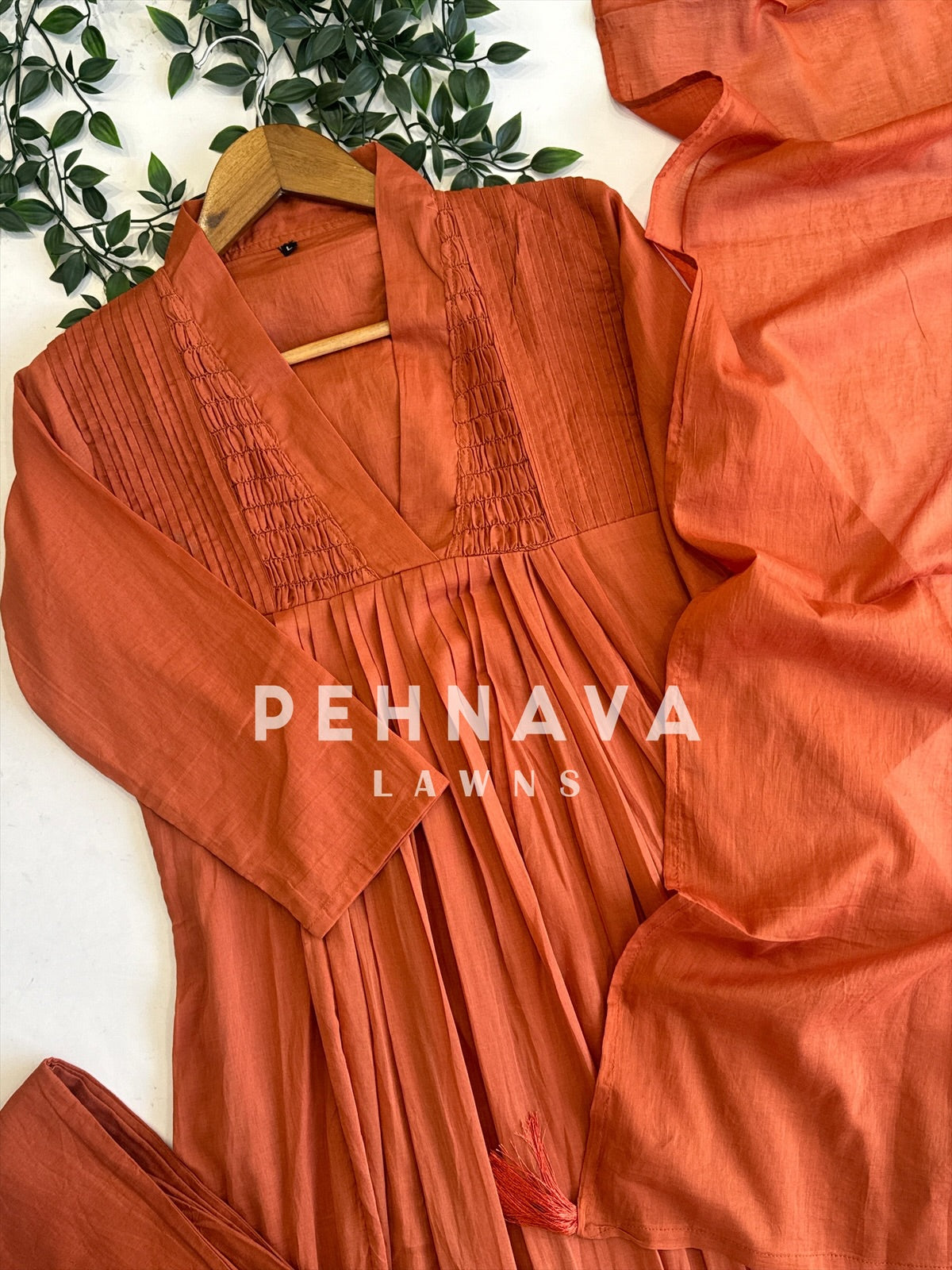 Solid Mulcotton Anarkali Suit