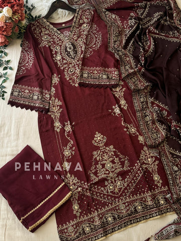 Muslin Unstitched Suit-KT-355 - Pehnava Lawns