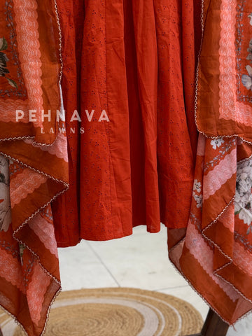Front Panel Printed Suit Set