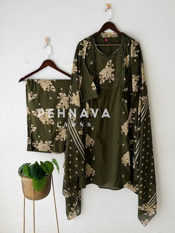 Cotton Printed Three Piece Set-133
