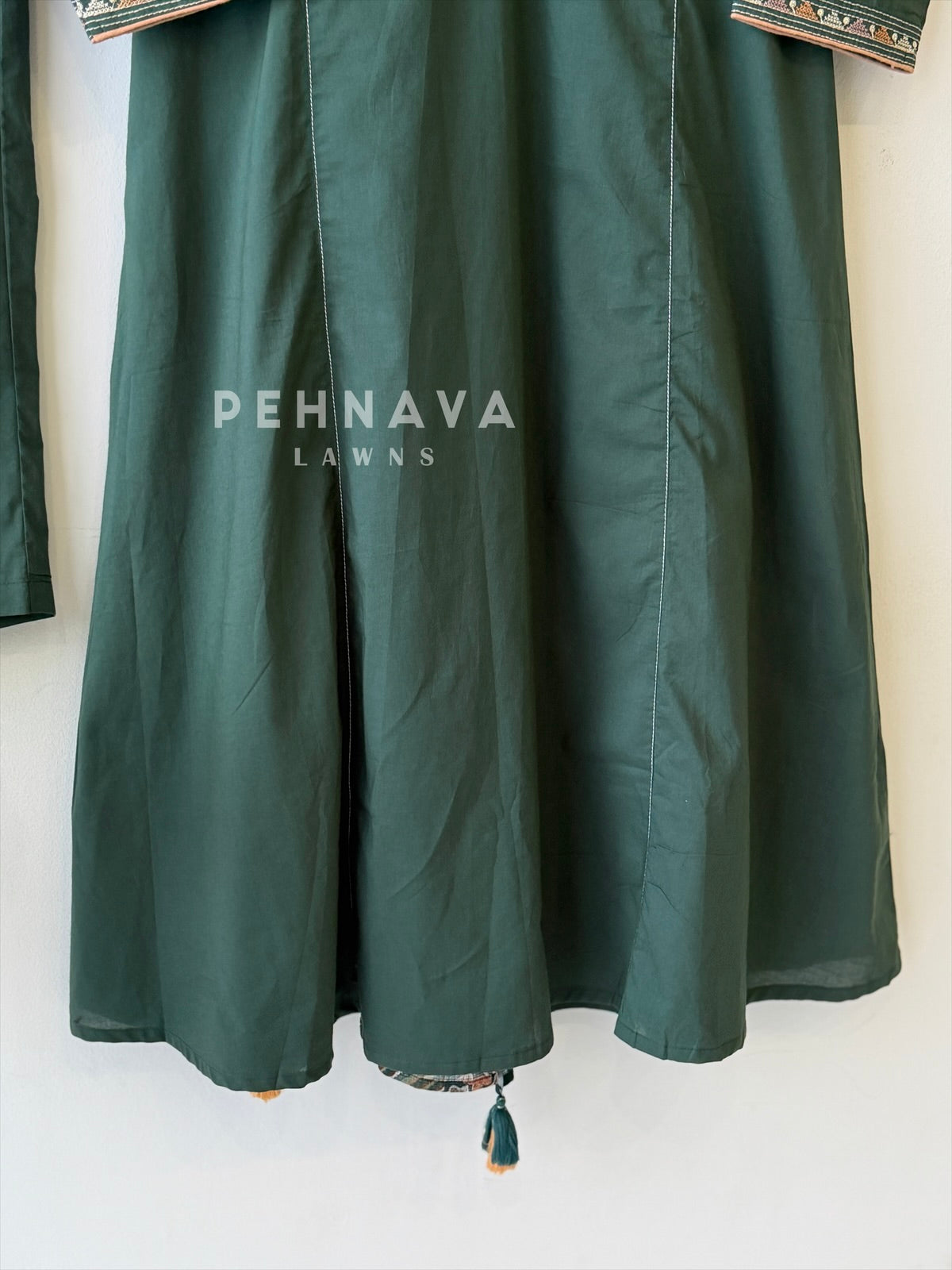 V-Neck Embroidered Panel Suit Set-13230 - Pehnava Lawns