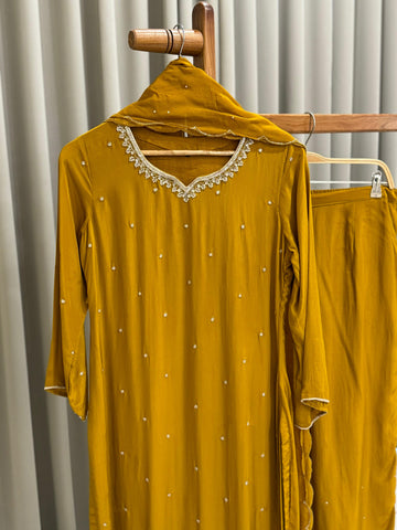 Handworked Premium Ready to wear suit with Neck detailings