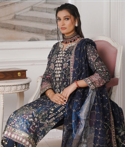 GLAMOURA BY NOOR'S SEMI-STITCHED 3PC | D-03