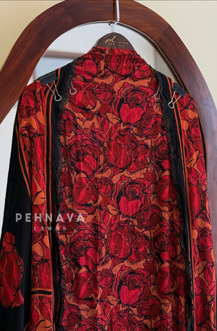 Floral Embroidered Unstitched Suit(10-15 Days Dispatching Time)
