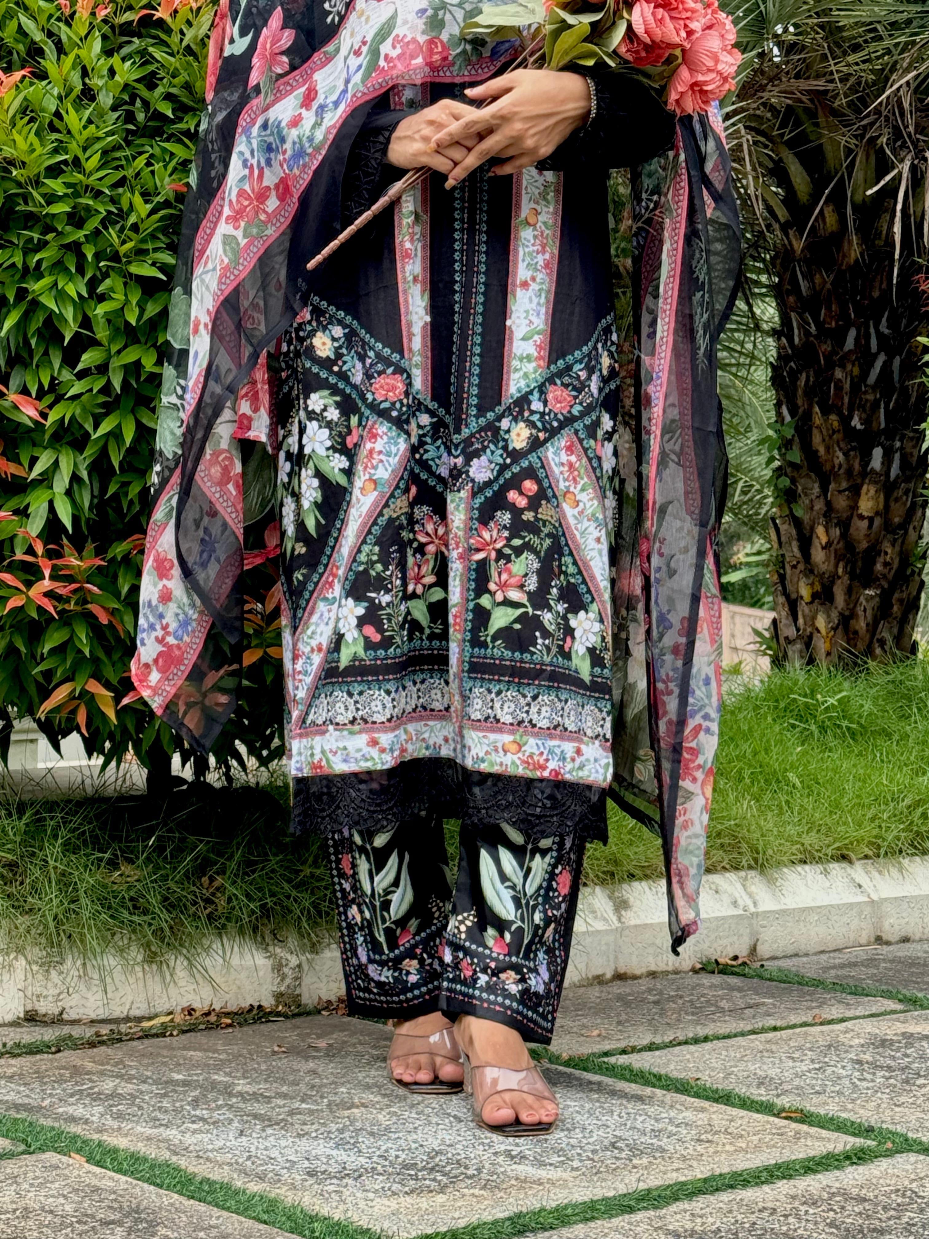 Floral Patterned Casual Pak-Suit-4