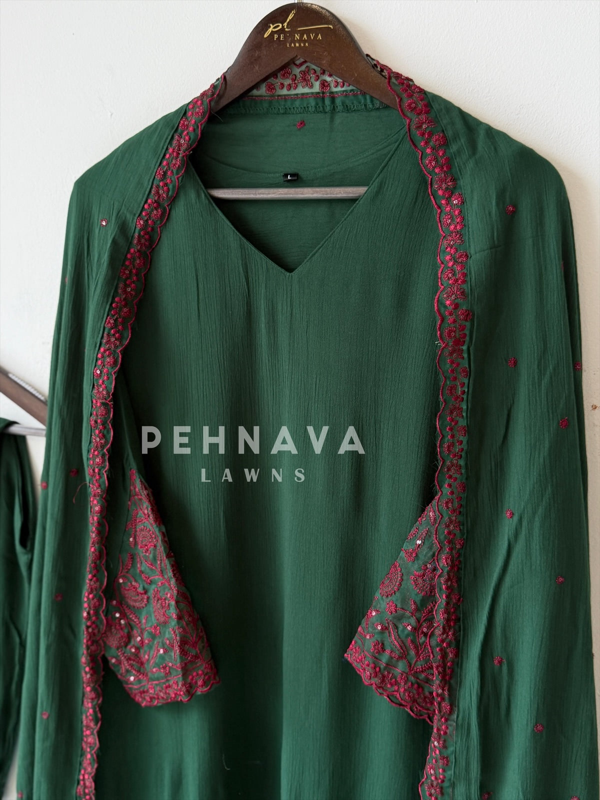 Lace‑Trimmed Embroidered Ensemble-16344