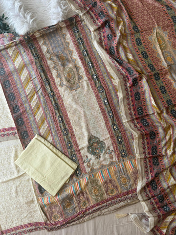 Muslin Suit with hand detailings-227