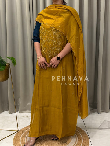 Premium Handworked Unstitched Suit