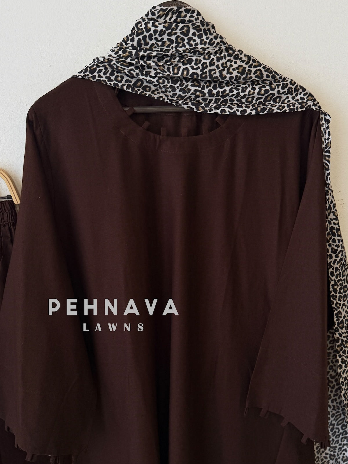 Animal Printed Dupatta Three Piece Set-2396
