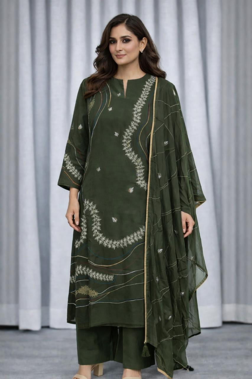 Classic Premium Chanderi Suit - Pehnava Lawns