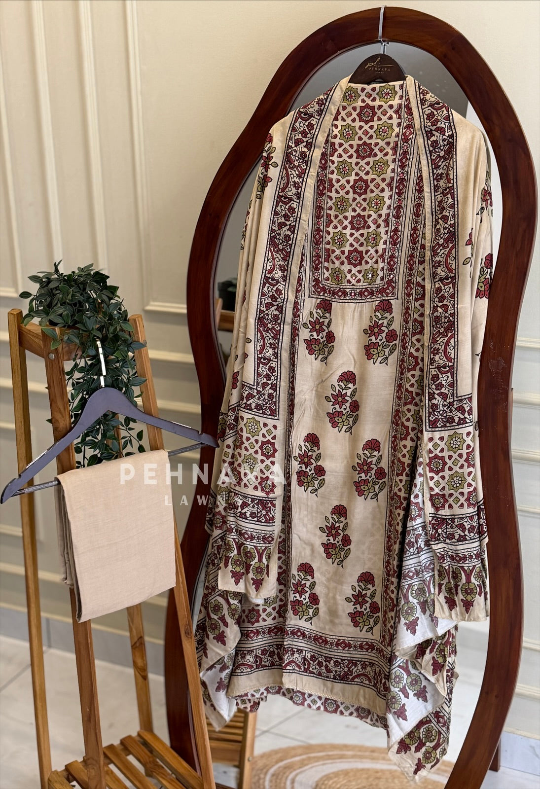 Ajrak Printed Unstitched Suit