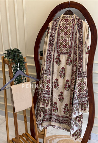 Ajrak Printed Unstitched Suit
