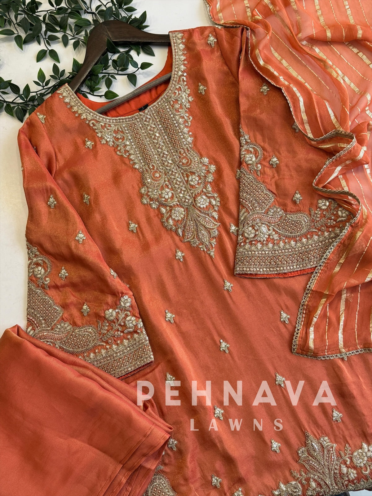 Tissue Embroidered Suit