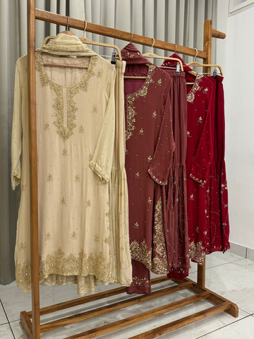 Chinnon  handworked suit-with color options