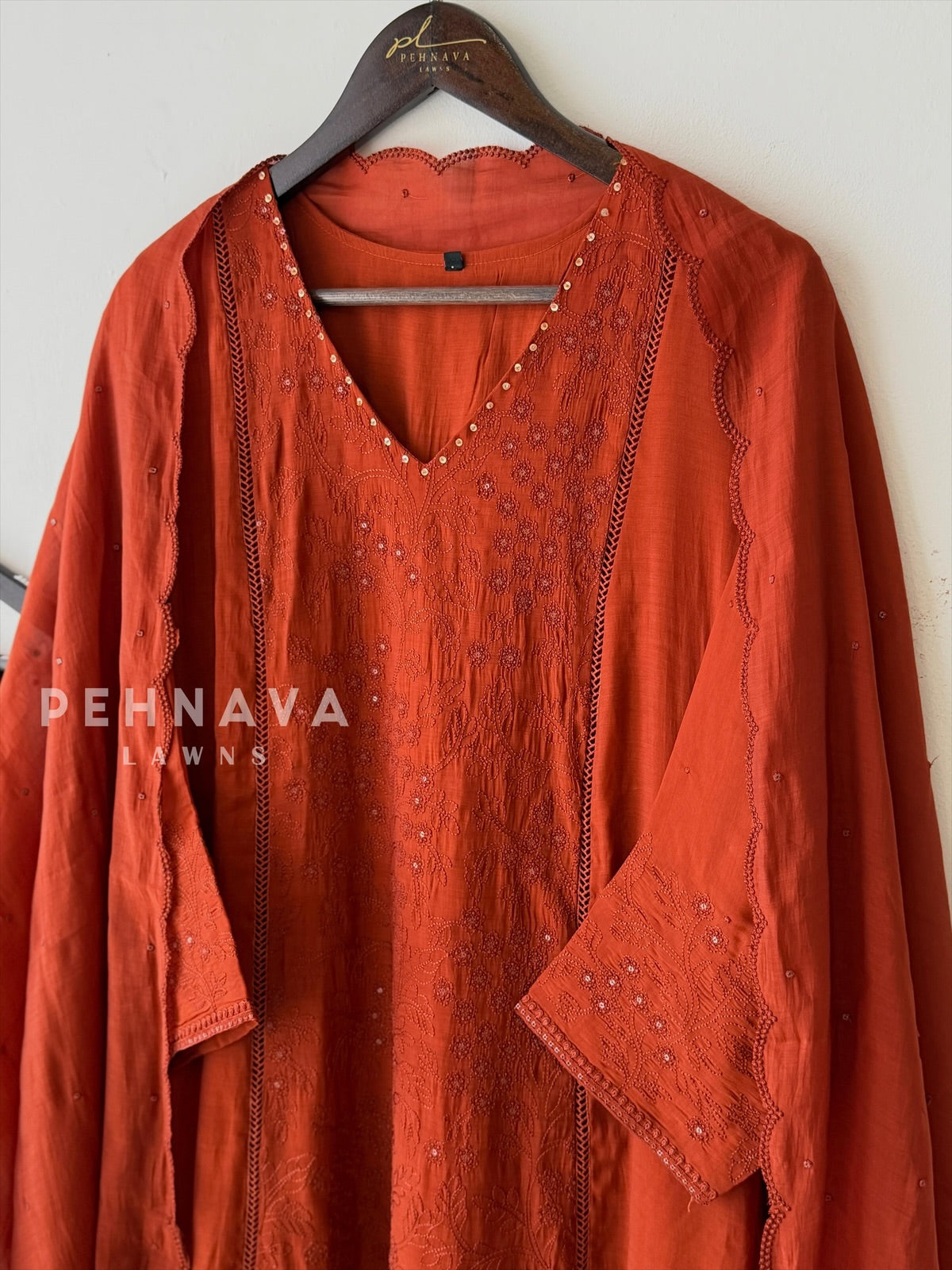 Front Panel Embroidered Suit - Pehnava Lawns